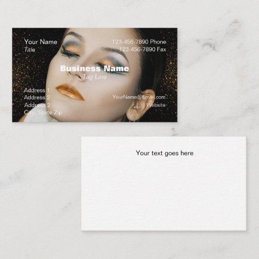 名刺顔メイクアップ背景HAMbyWG 名刺 (正面/裏面)