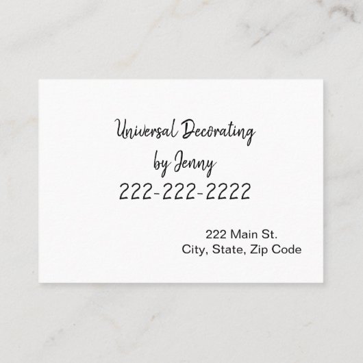 名刺飾の絵画ストライプ 名刺 (裏面)