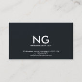 名刺001 - Elegance、灰色/黒女性 名刺 (裏面)