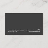 名刺006a -はっきりしたな平野、灰色/白 名刺 (裏面)