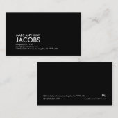 名刺006b -はっきりしたな平野、黒/白 名刺 (正面/裏面)