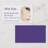 名刺:: かわいらしい女性Eyeshadowか化粧 名刺 (正面/裏面)