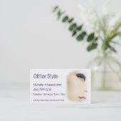 名刺:: かわいらしい女性Eyeshadowか化粧 名刺 (スタンド正面)