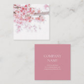 名刺:さくらんぼの花。 スクエア名刺 (正面/裏面)