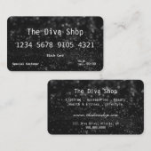 名刺|のグリッターのクレジットカードの黒 名刺 (正面/裏面)