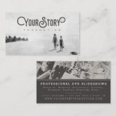 名刺|のビーチの写真の古いヴィンテージの子供 名刺 (正面/裏面)