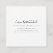 名刺|の金ゴールドのブラシのミニマリスト スクエア名刺 (裏面)