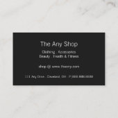 名刺|の黒いカード 名刺 (裏面)