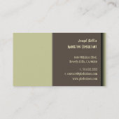 名刺、{はっきりしたカスタマイズ可能な背景} 名刺 (裏面)