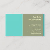 名刺、はっきりした{カスタマイズ可能な背景} 名刺 (裏面)