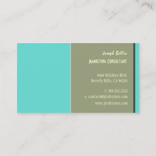 名刺、はっきりした{カスタマイズ可能な背景} 名刺 (裏面)