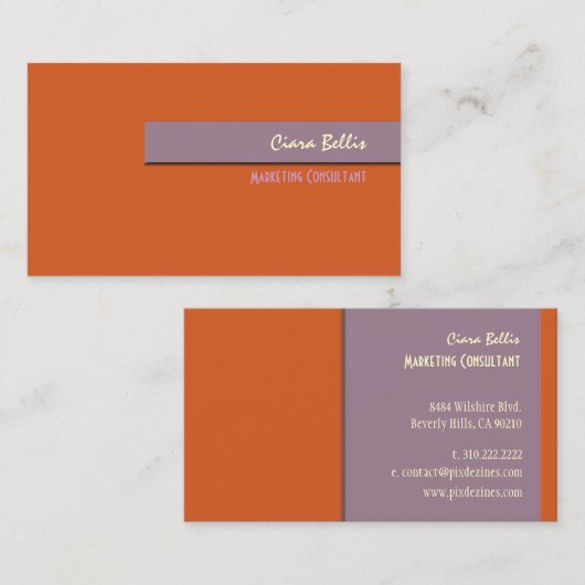 名刺、はっきりした{カスタマイズ可能な背景} 名刺 (正面/裏面)