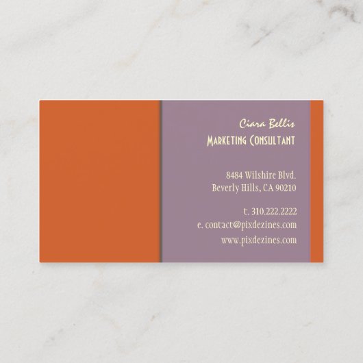 名刺、はっきりした{カスタマイズ可能な背景} 名刺 (裏面)