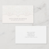 名刺-ひもで締められた白 名刺 (正面/裏面)