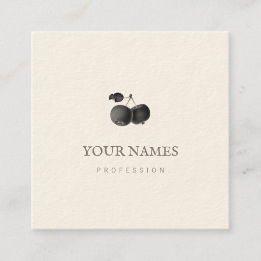 名刺：りんご スクエア名刺 (正面)