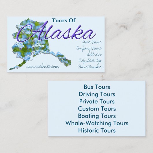 名刺 – アラスカ (正面/裏面)