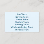 名刺 – アラスカ (裏面)