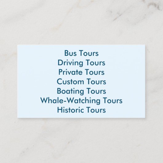 名刺 – アラスカ (裏面)