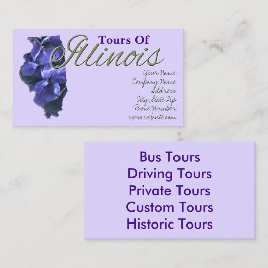 名刺 – イリノイ (正面/裏面)