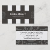 名刺>インテリア・デザイン[白い] 名刺 (正面/裏面)