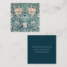 名刺:ウィリアム・モリス植物図柄