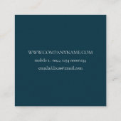 名刺:ウィリアム・モリス植物図柄 スクエア名刺 (裏面)