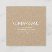 名刺:ウィリアム・モリス：ヒエヒエ スクエア名刺 (裏面)