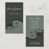 名刺：：エレガントに繊細な6 名刺 (正面/裏面)