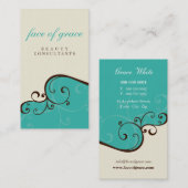 名刺：：エレガントに繊細な9 名刺 (正面/裏面)