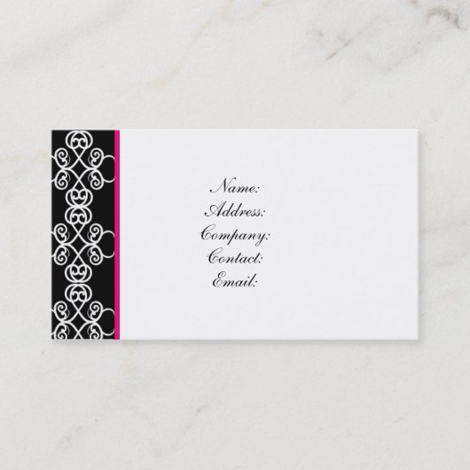 名刺 – エレガント (正面)