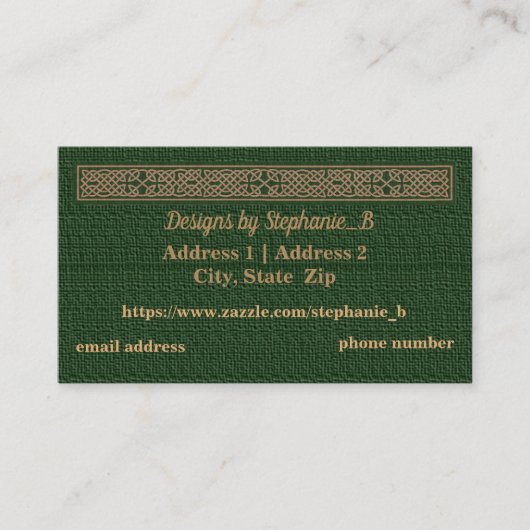 名刺-カスタマイズ-ケルト結び目模様 名刺 (正面)