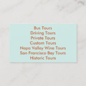 名刺 – カリフォルニア州 (裏面)