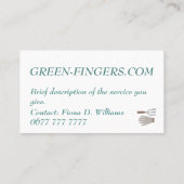 名刺 - ガーデン ツール デザイン (裏面)