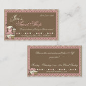 名刺:: キャンデー、カップケーキ及び甘い店 名刺 (正面/裏面)