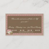 名刺:: キャンデー、カップケーキ及び甘い店 名刺 (裏面)