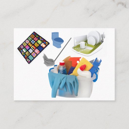 名刺、クリーニングサービス名刺 名刺 (正面)