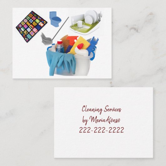 名刺、クリーニングサービス名刺 名刺 (正面/裏面)