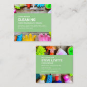 名刺:クリーニングサービス スクエア名刺 (正面/裏面)