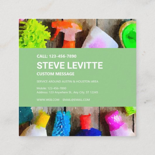 名刺:クリーニングサービス スクエア名刺 (裏面)