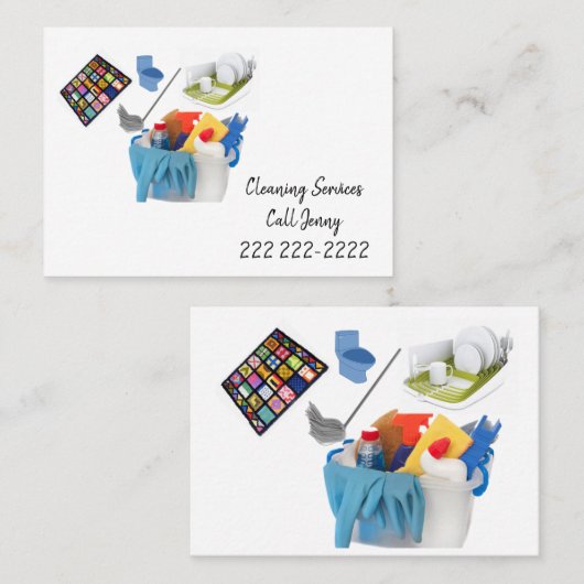 名刺、クリーニングサービス 名刺 (正面/裏面)