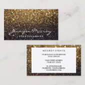 名刺-グリッターグきらめくラマー金ゴールド 名刺 (正面/裏面)