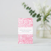 名刺-グリッタービズピンク 名刺 (スタンド正面)