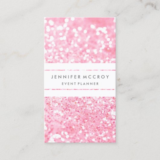 名刺-グリッタービズピンク 名刺 (正面)