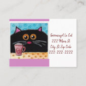 名刺、グルーミングキャットポーズ名刺 名刺 (裏面)