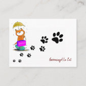 名刺、グルーミングキャットポーズ名刺 名刺 (正面)