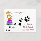 名刺、グルーミングキャットポーズ名刺 名刺 (裏面)