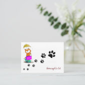 名刺、グルーミングキャットポーズ名刺 名刺 (スタンド正面)