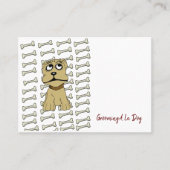 名刺、グルーミング犬の足名刺 名刺 (正面)