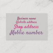 名刺 – ケーキメーカーデザイン2 (裏面)