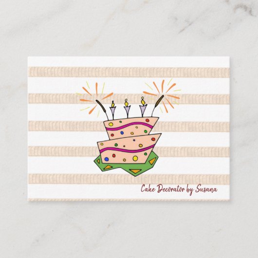 名刺、ケーキ飾り名刺 名刺 (正面)